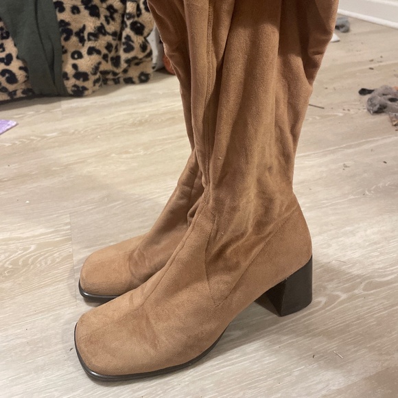 tall square toe boots - Picture 1 of 4